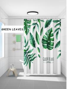 LinkHeart Fresh and simple, shower curtain, waterproof fabric, bathroom set, no drilling required, 72x72inch