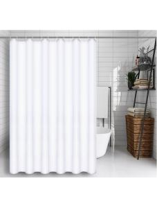White shower curtain, bathroom waterproof fabric, bath curtain, thickened mildew-resistant, bathroom partition,72x72inch
